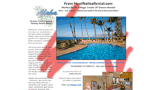 Desktop Screenshot of mauiwailearental.com
